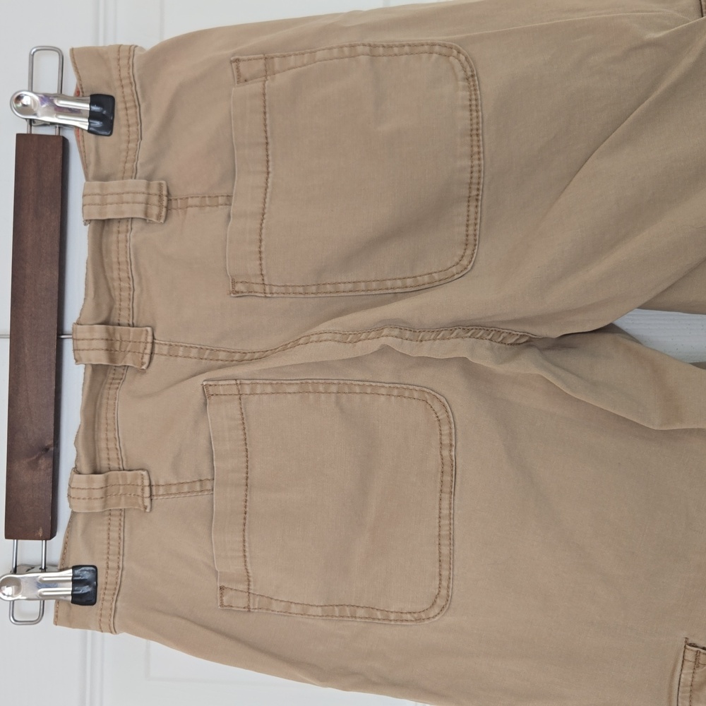 Kensie Jeans The Ella High Rise Straight Khaki Utility Cargo Pants Size 2 / 26 - Picture 8 of 14